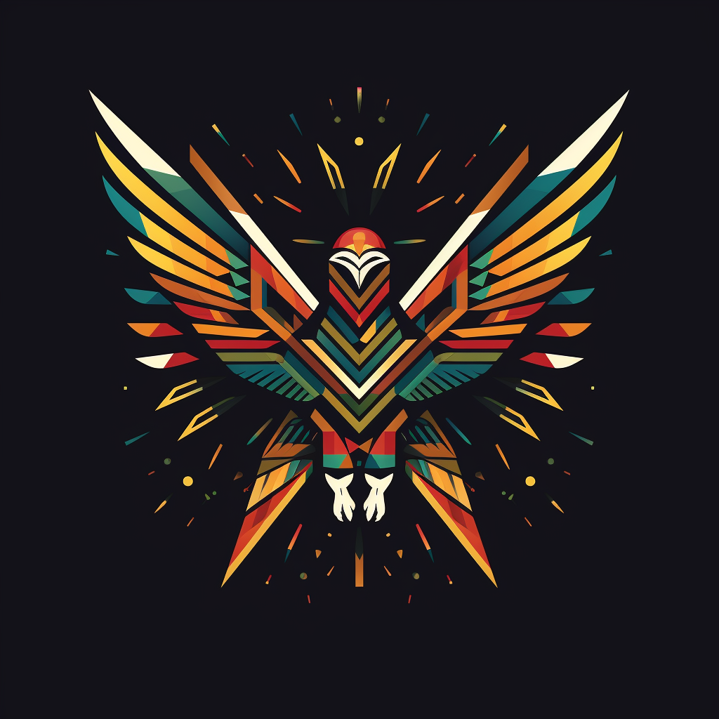 Geometric Mexican Eagle Logo