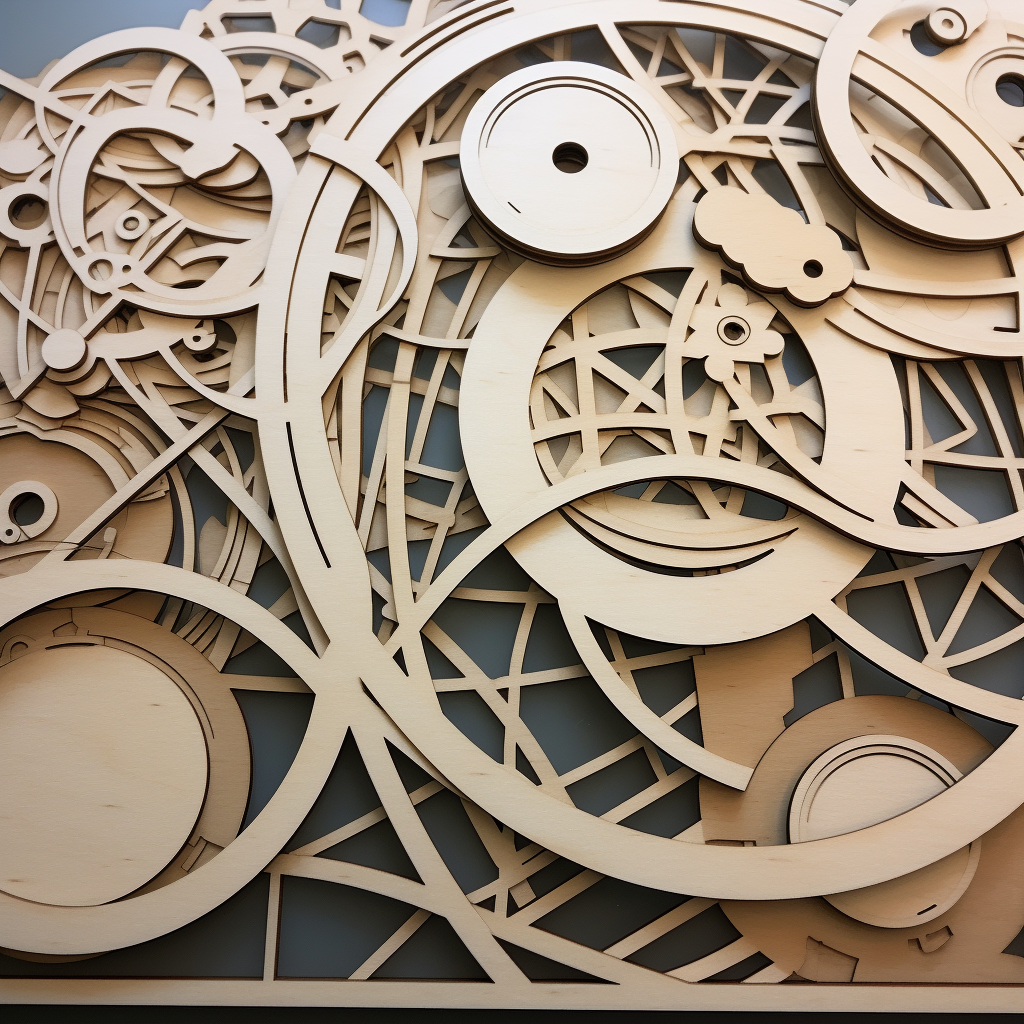 Layered geometry shapes for laser cutting