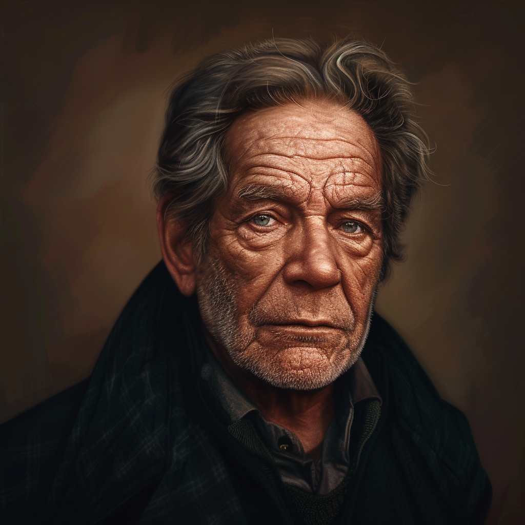 George Segal realistic portrait actor