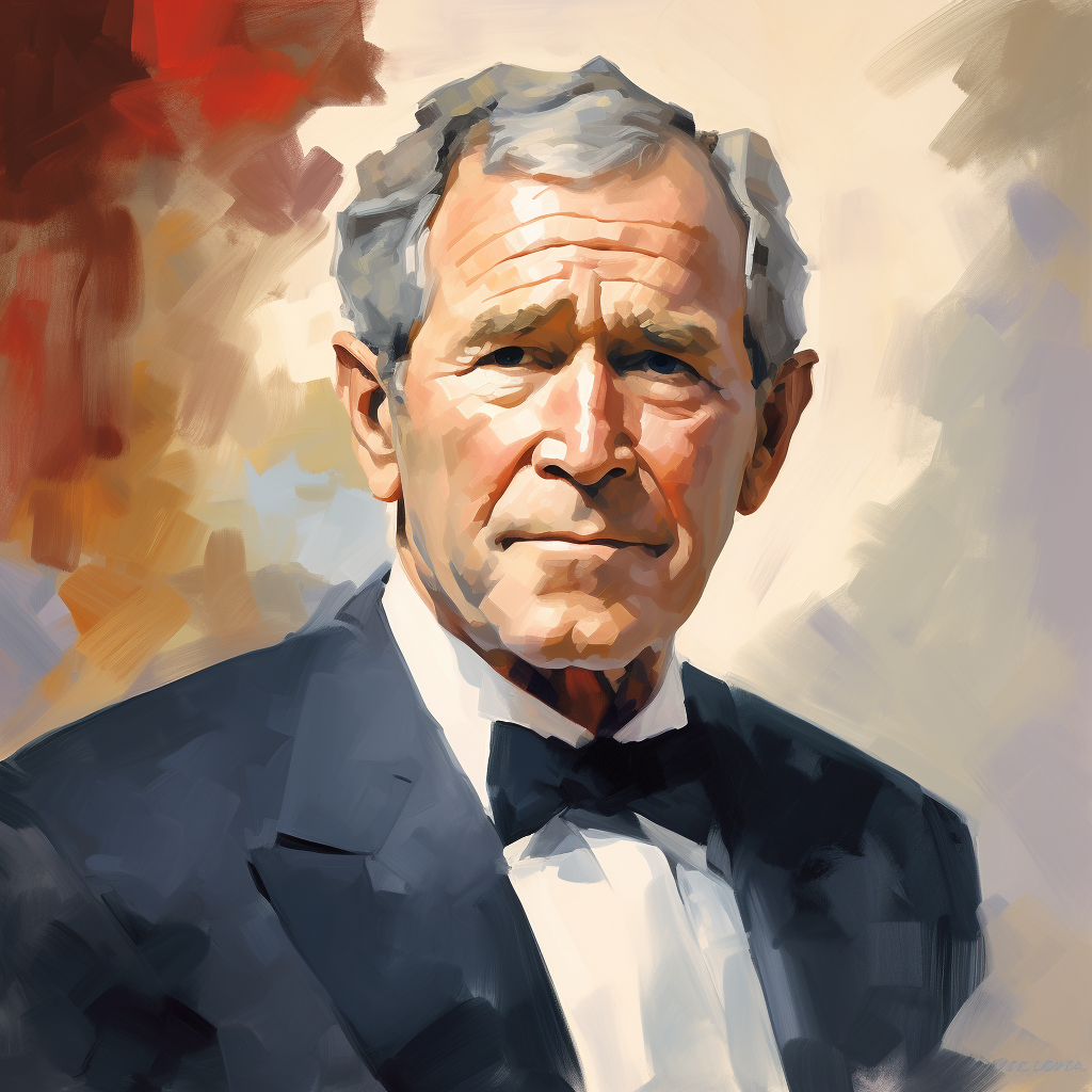 Portrait of George W Bush