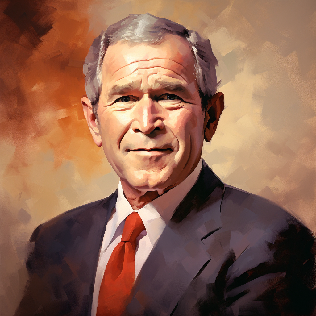 Portrait of President George W Bush