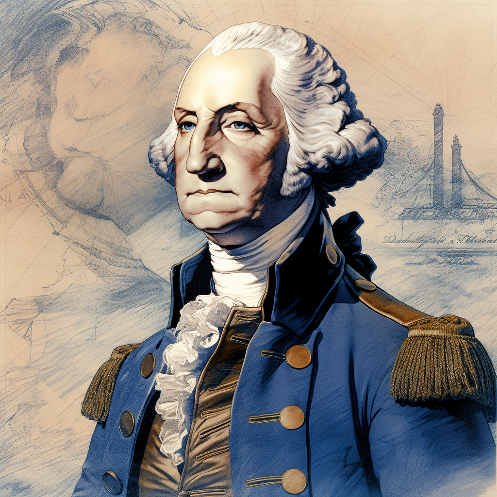 George Washington portrait blueprint