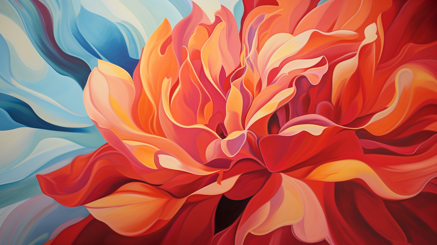 Georgia O'Keeffe's vibrant complementary colors painting