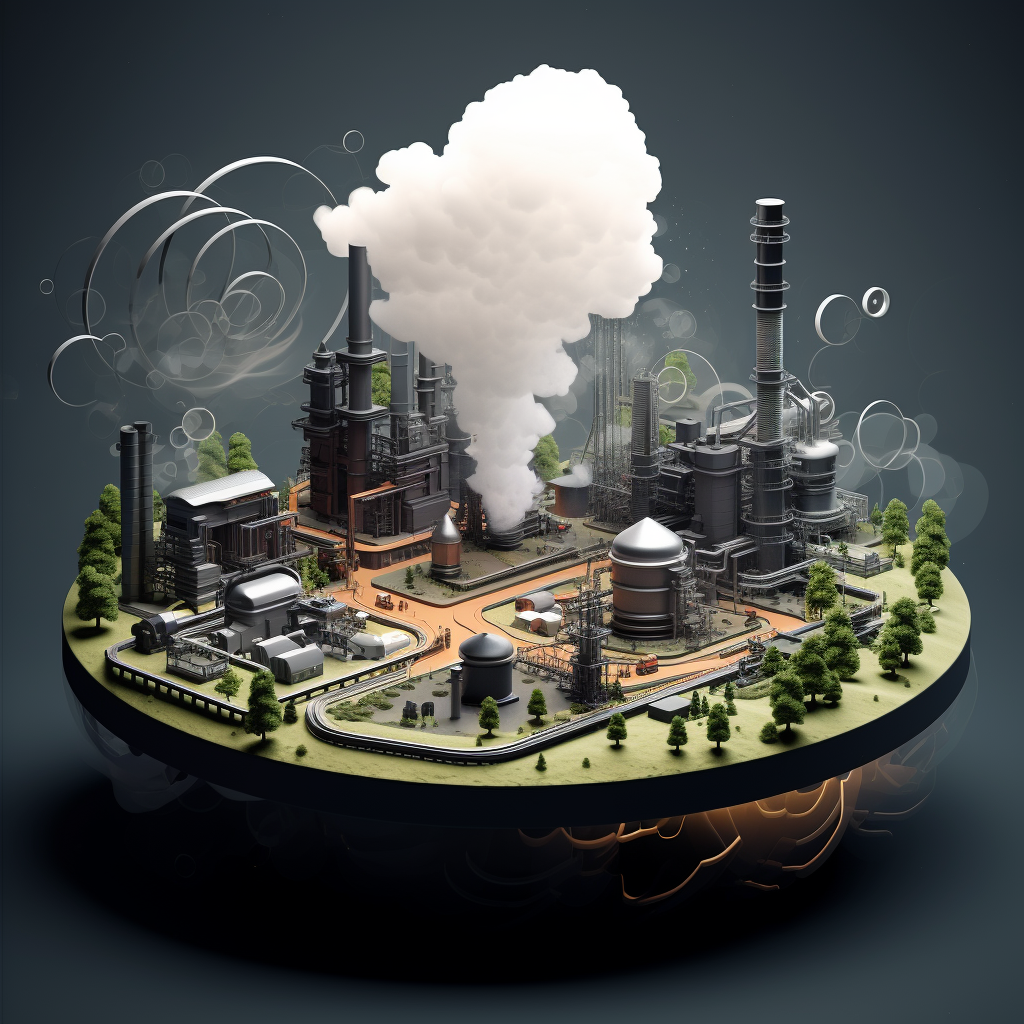 geothermal power plant vector icon