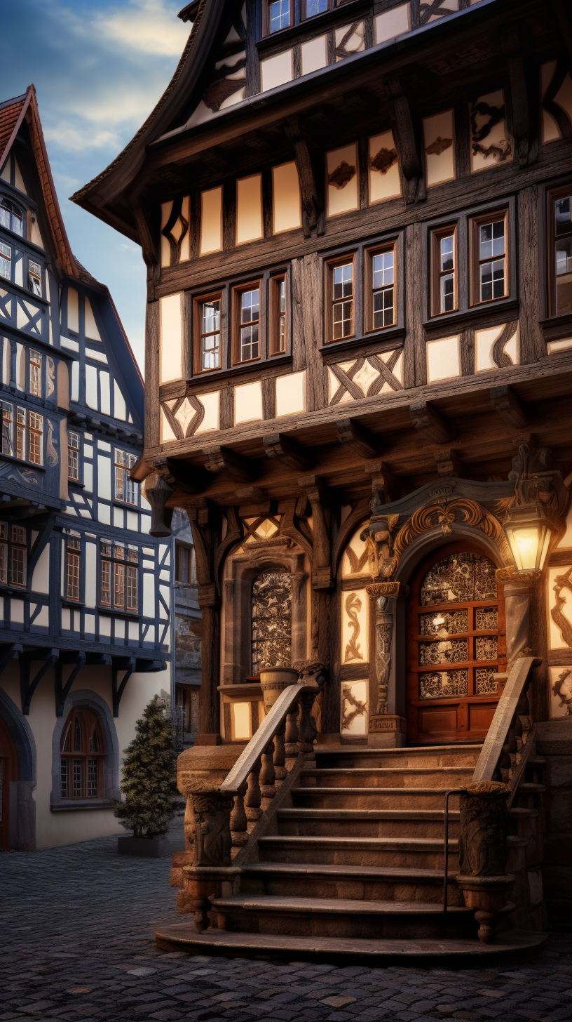 Traditional German Architecture with Photorealistic Details