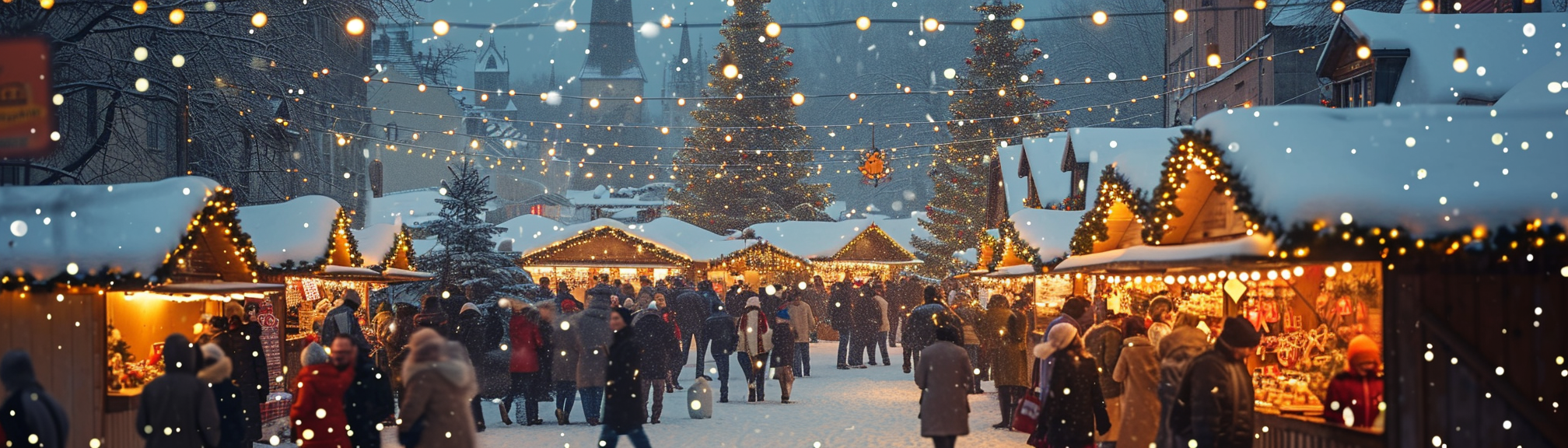 German Christmas Market Illustration