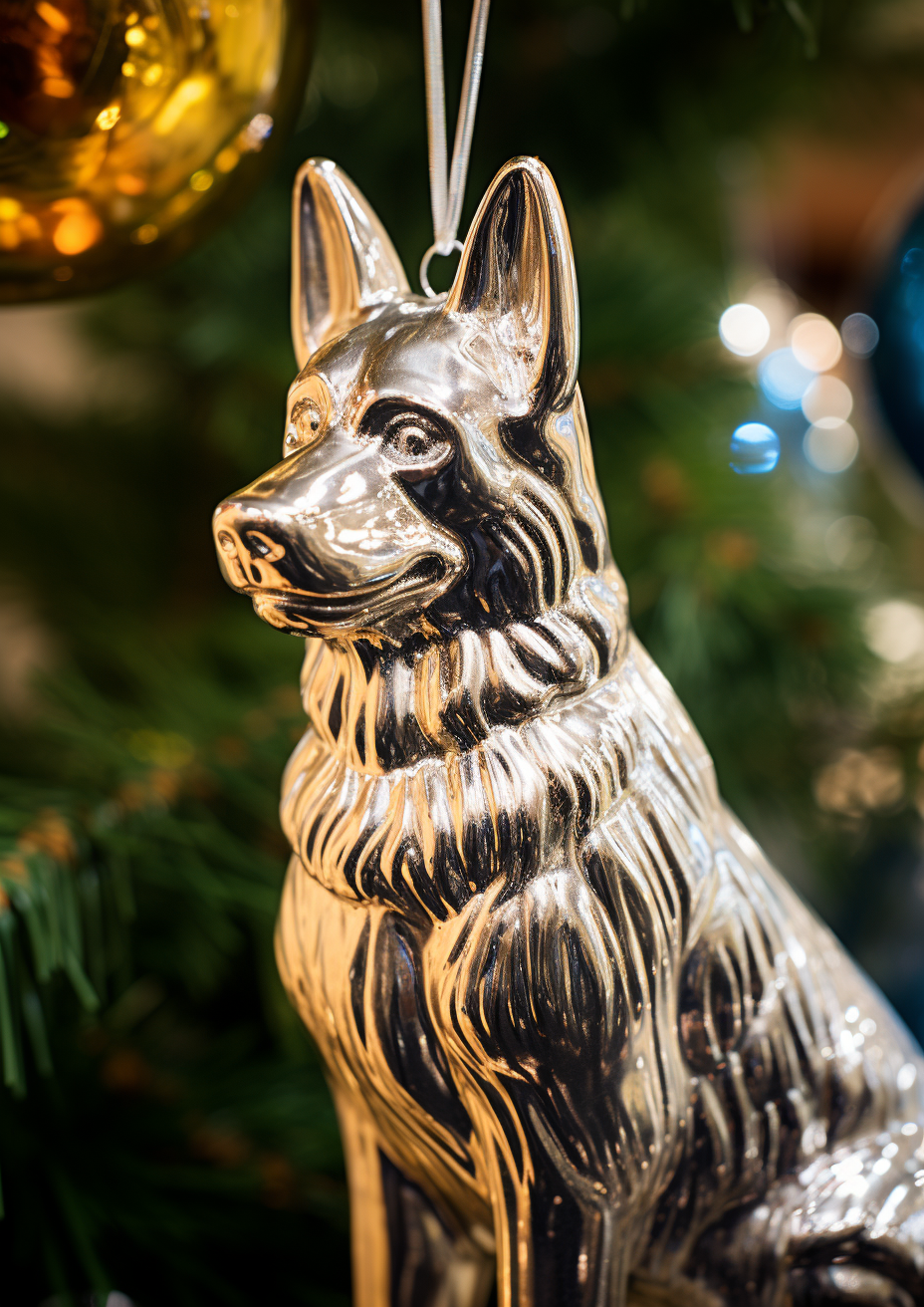 German Shepherd Christmas Tree Ornament