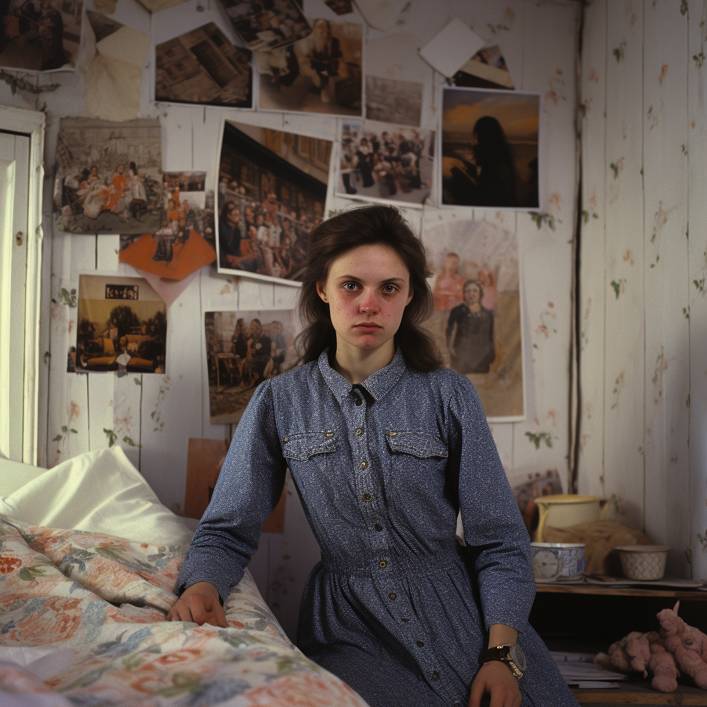 Young Woman in East Germany's Bedroom