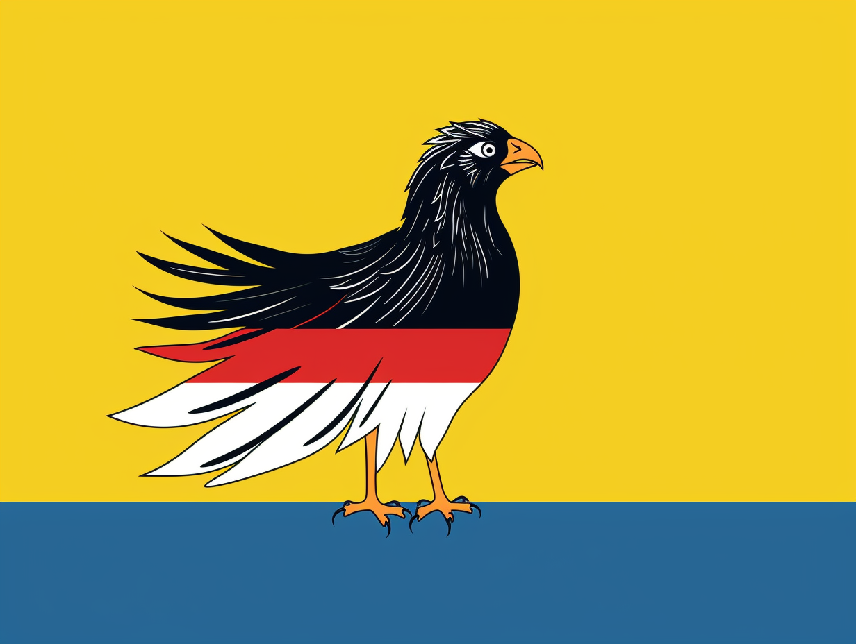 Flag of Germany with Golden Finch