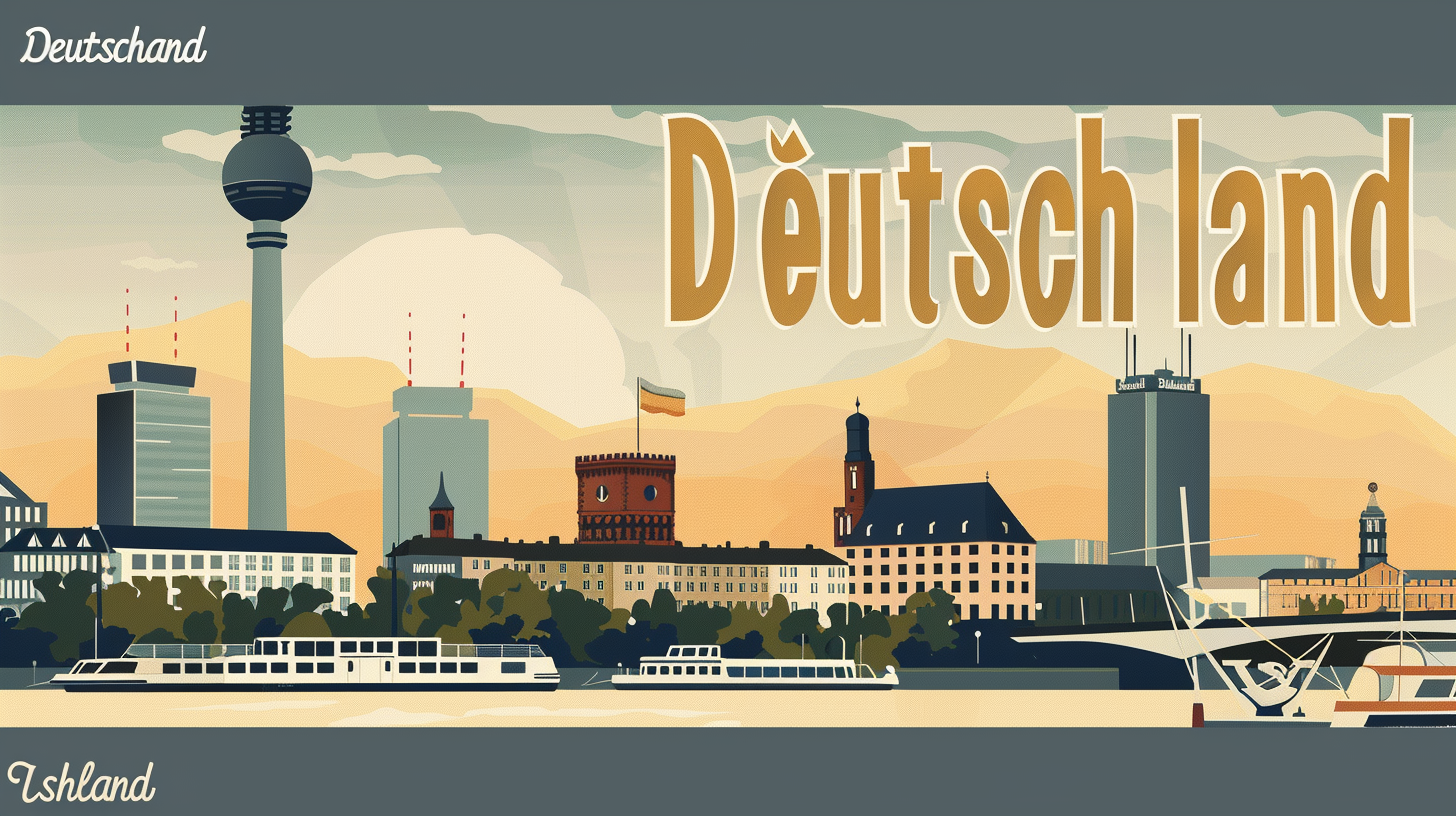 Pop art travel poster Germany