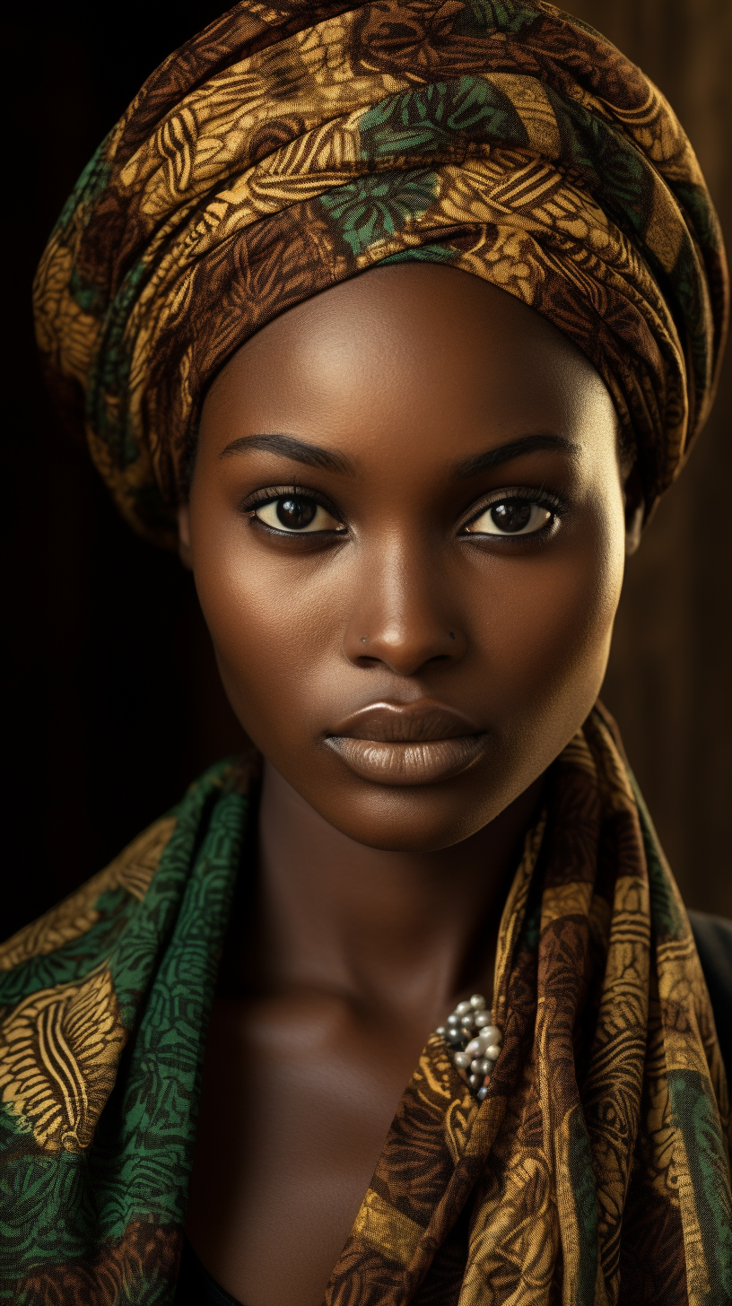 Closeup Portrait of Young Woman from Ghana