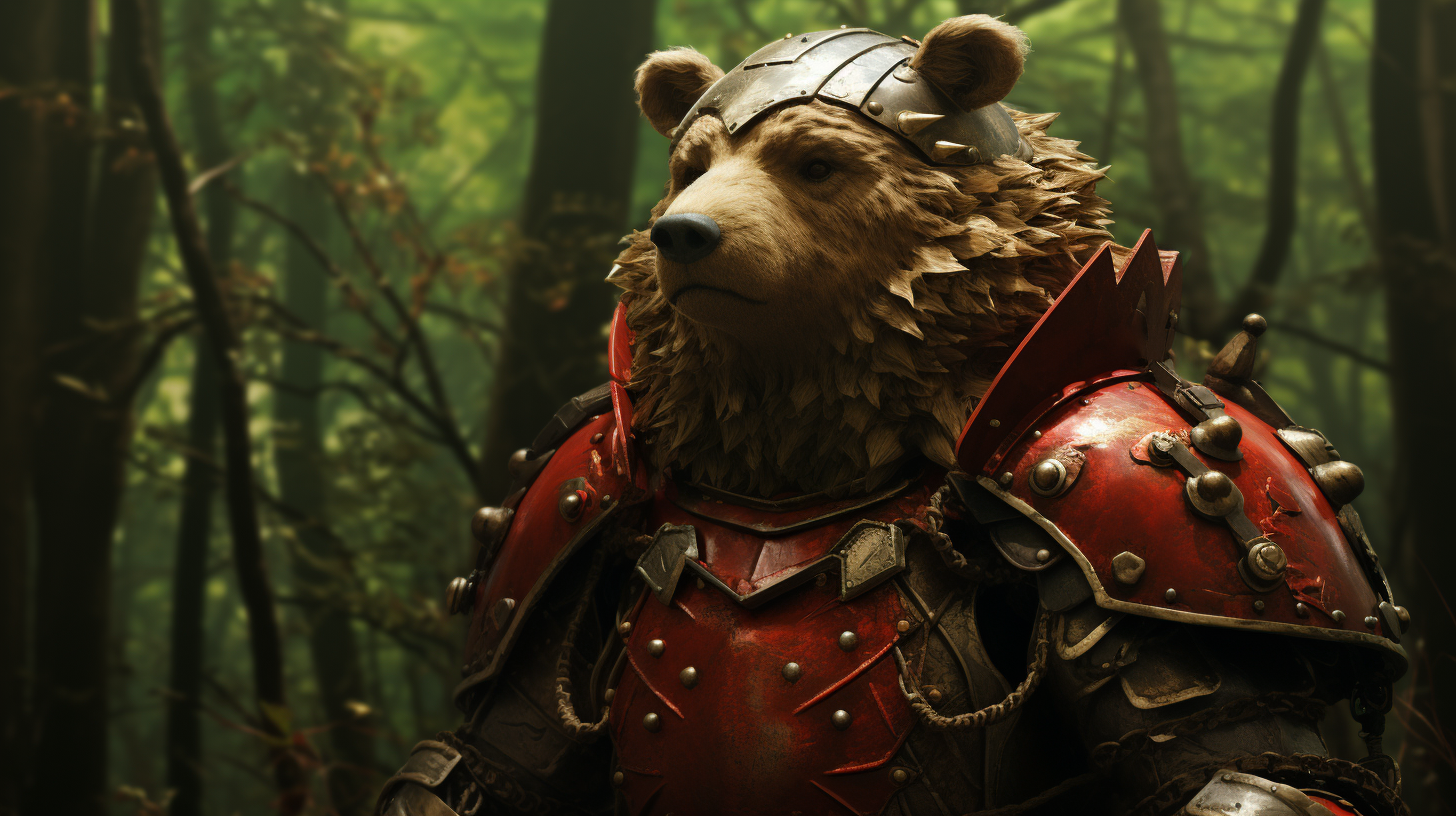 Adorable Studio Ghibli Bear in Tomato Armor