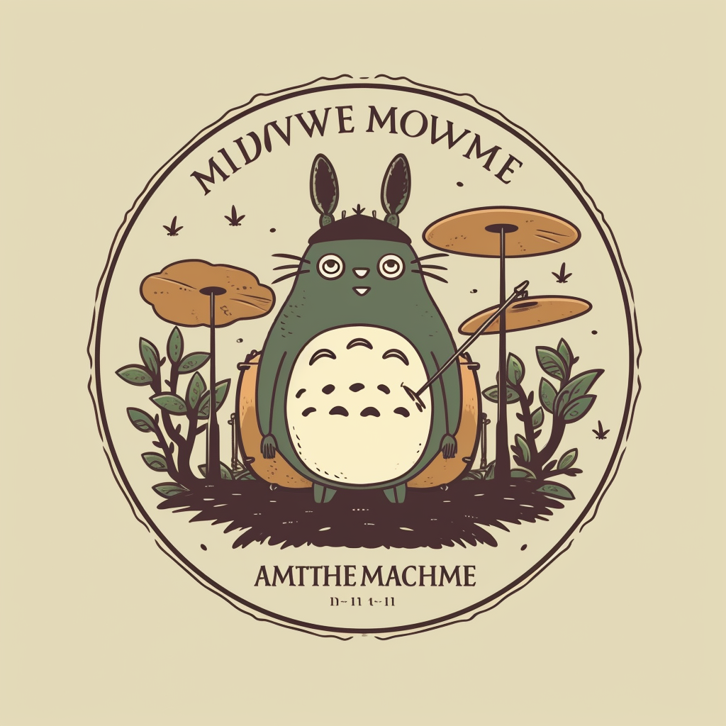 Drummer logo inspired by Studio Ghibli