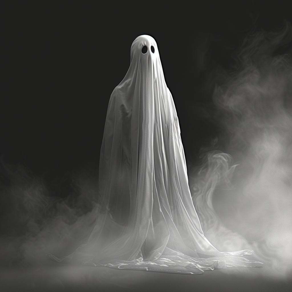 Realistic ghost celebrating 100K Facebook followers