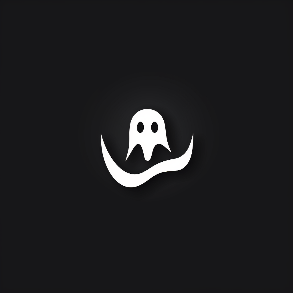 Minimal ghost logo design