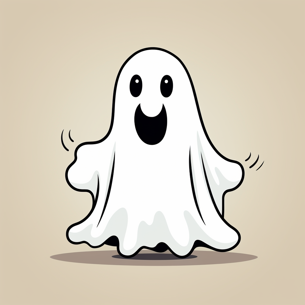 Simple ghost cartoon drawing