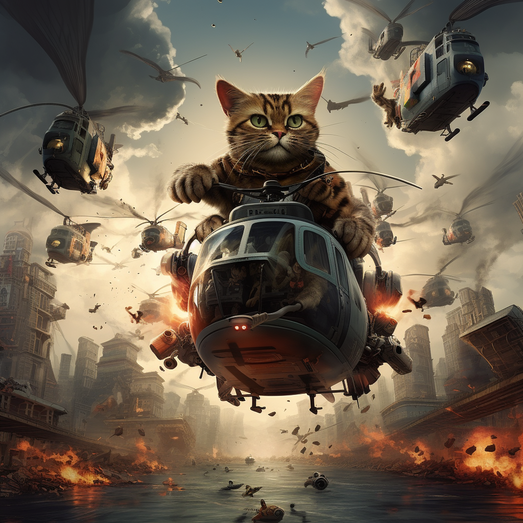 Giant Cat Attack Choppers City