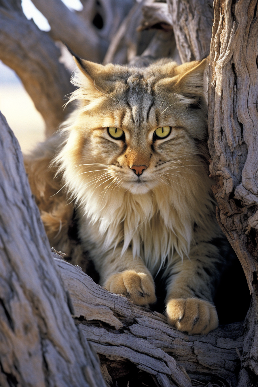 Awe-Inspiring Giant Cat with Striking Eyes