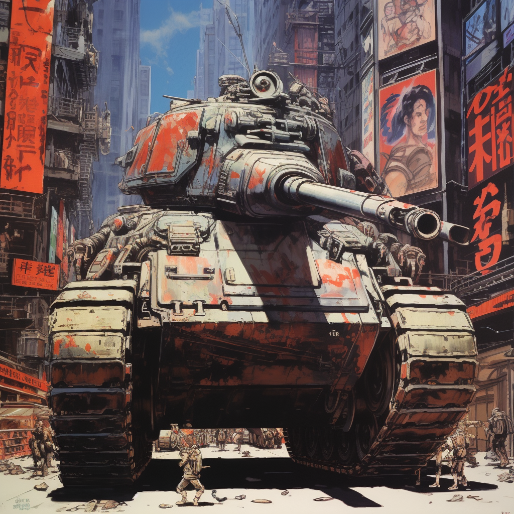 Vintage Movie Poster - Giant Dieselpunk Walking Tank Mecha