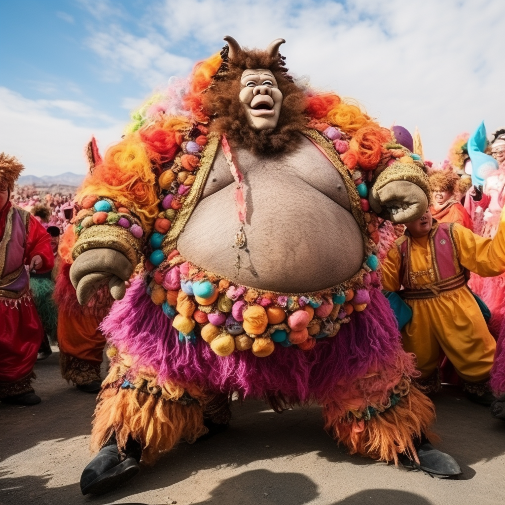 Vibrant LGBT Ogre Parade Scene