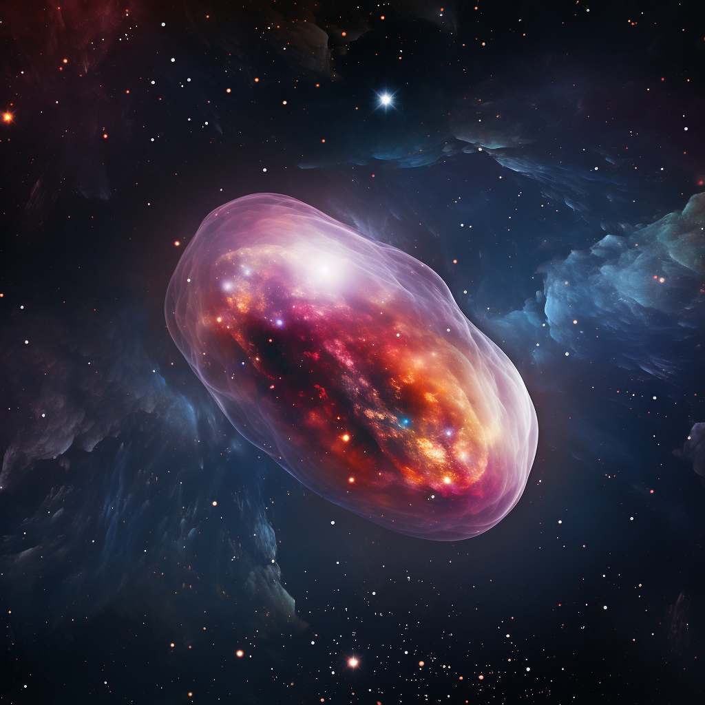 Colorful Jellybean in Nebula Galaxy