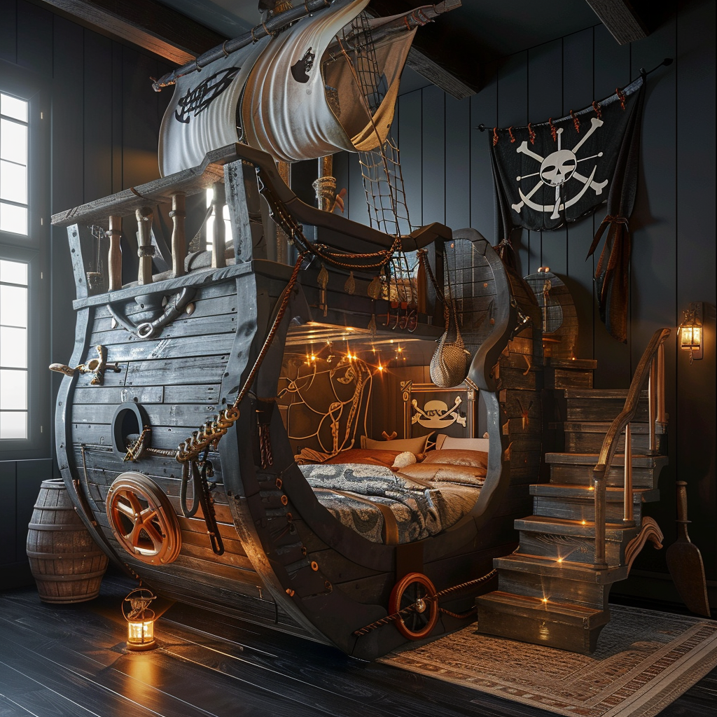 Pirate Ship Bed Room Image