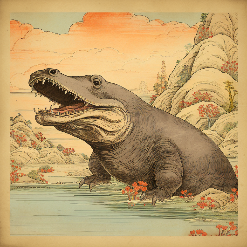 Majestic Giant Platypus in Ancient Art