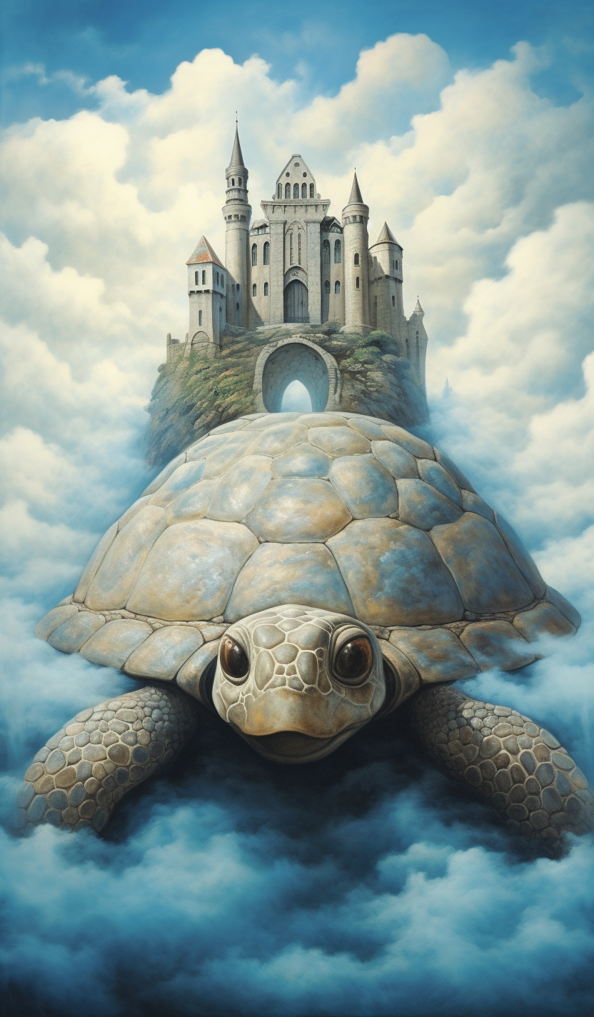 Image of a Giant Sand Turtle in a Medieval Fantasy Setting