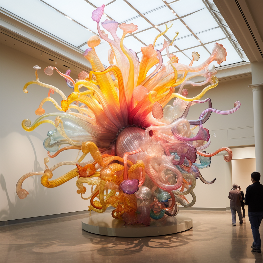 Beautiful Chihuly-inspired Giant Sea Creature Sculpture