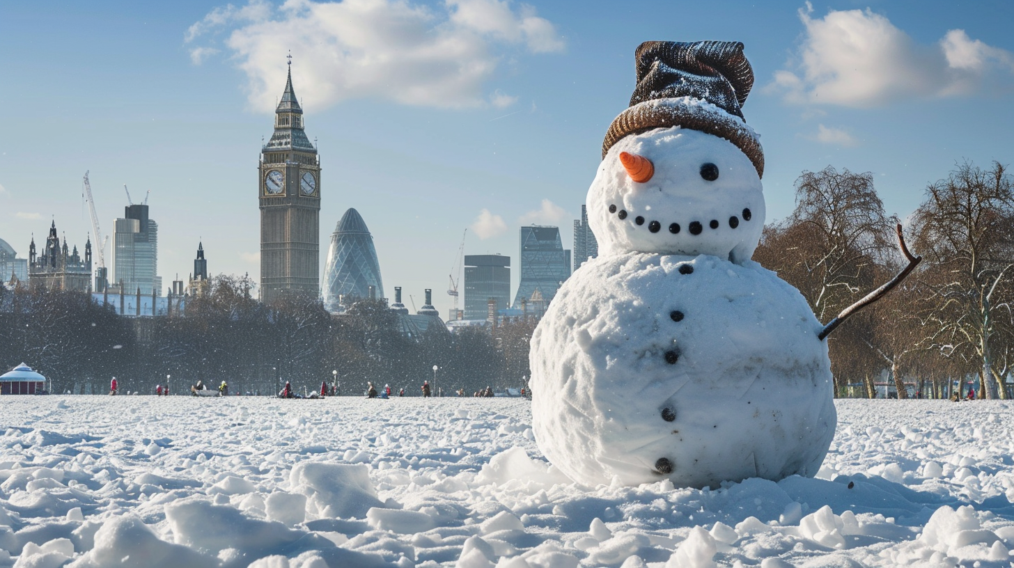 giant snowman London skyline park