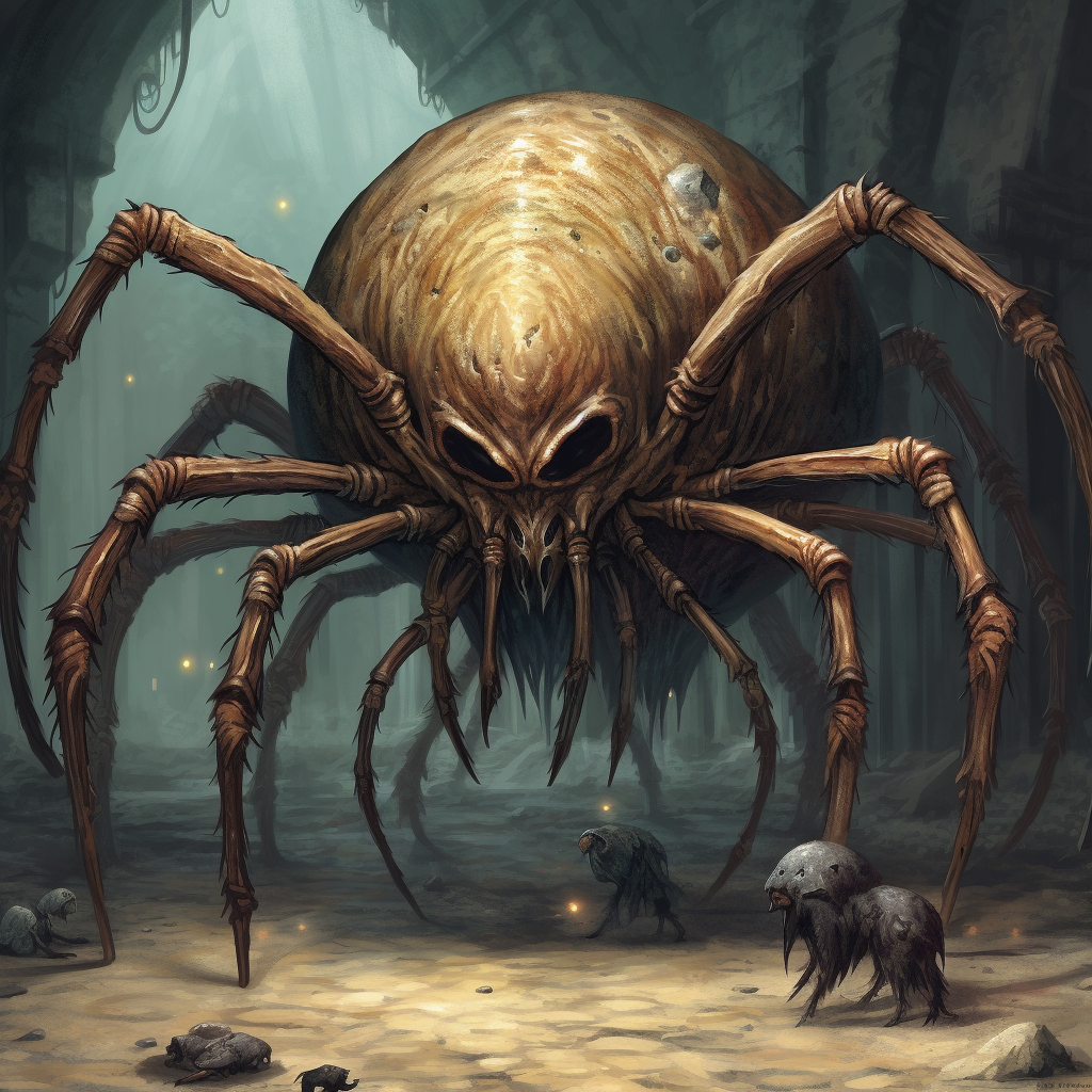 Giant Spider Beholder Head Artwork