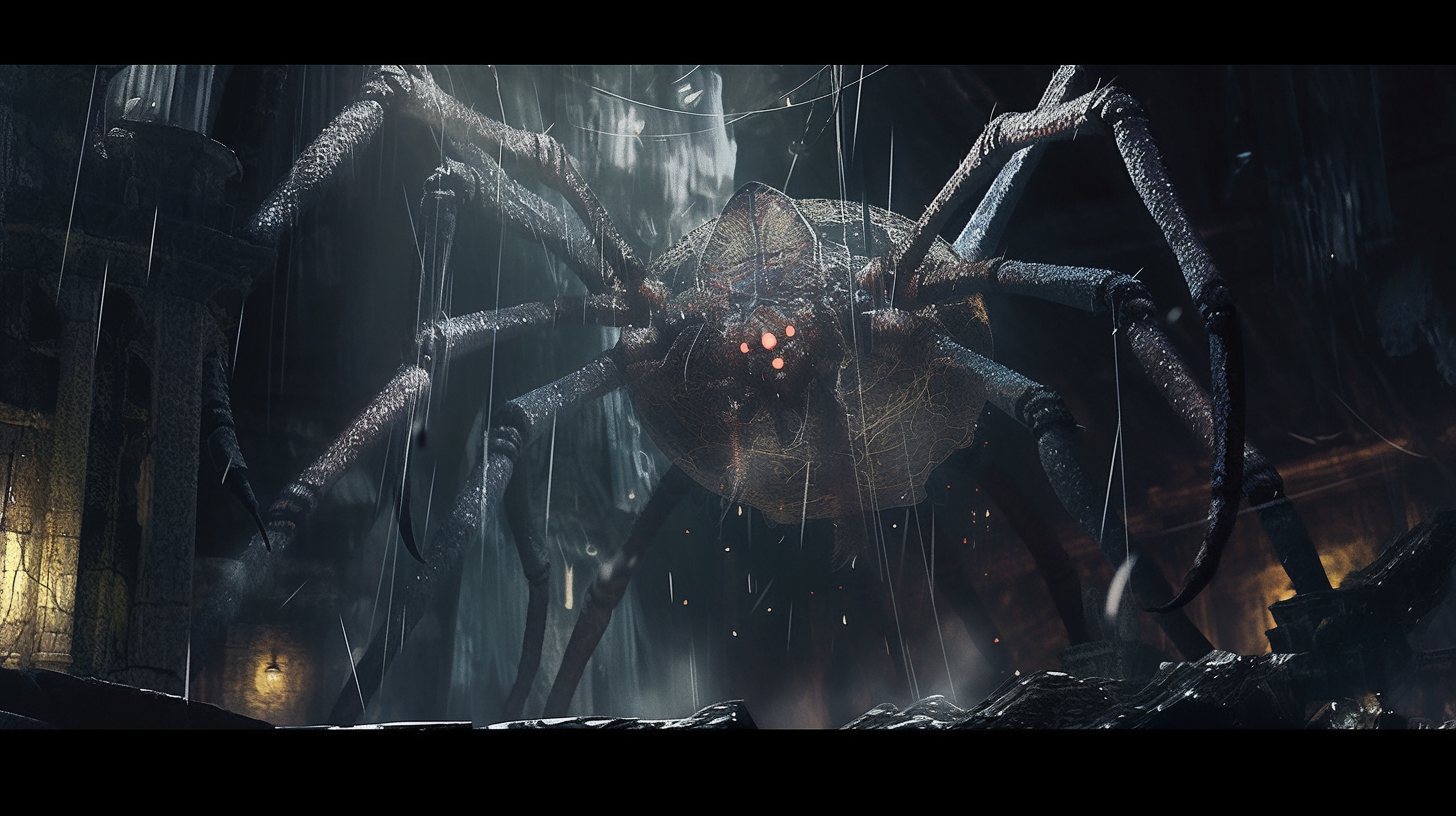 Close-up of a Giant Spider