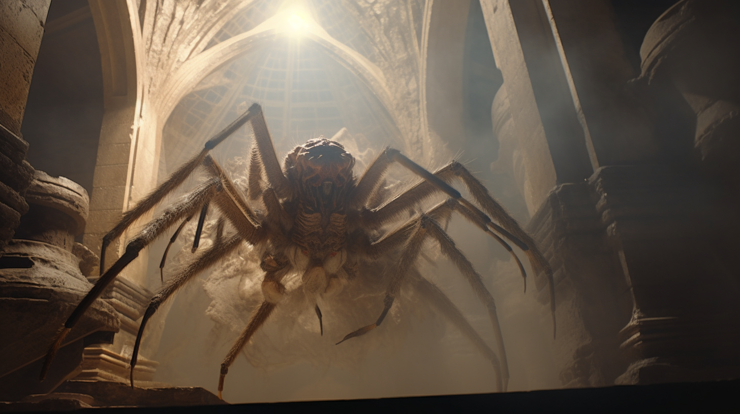 Close-up of Spider in Alien Ruin