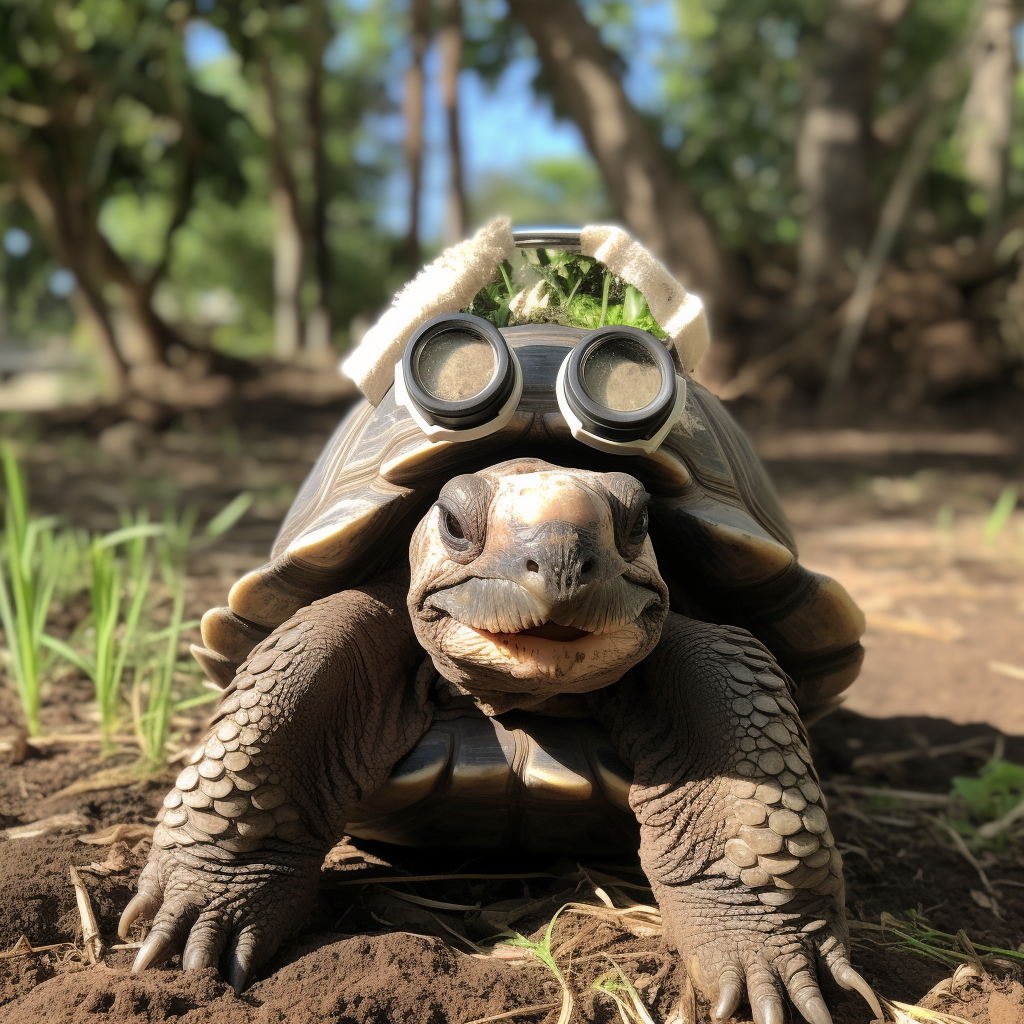 Giant Tortoise with Rabbit Ears