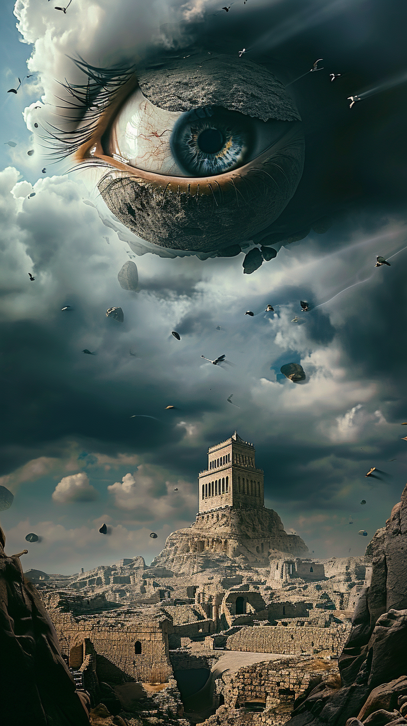 Tower of Babel with Giant Eye