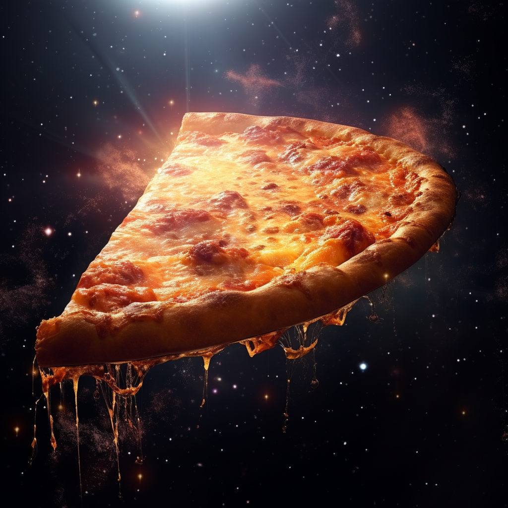 Mouthwatering Cheese Pizza in Nebula Galaxy