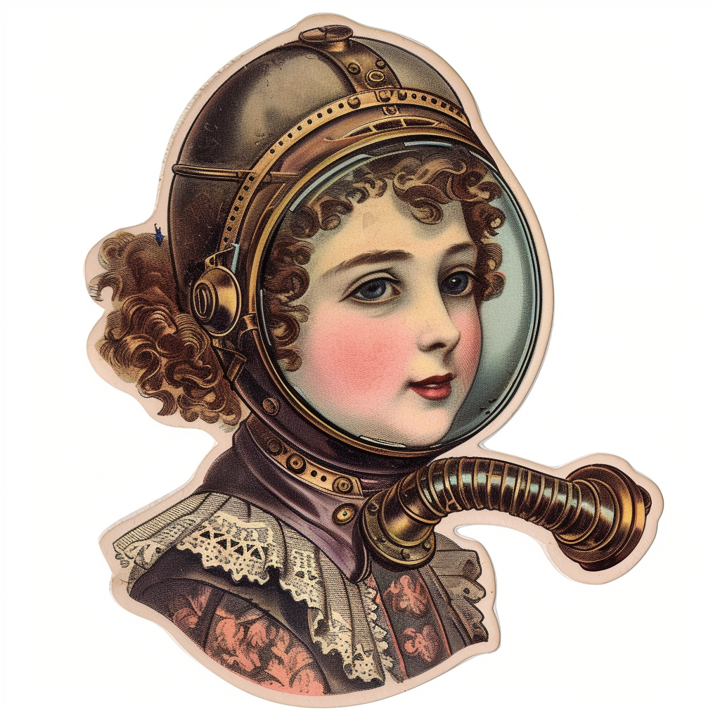 Gibson Girl Diving Helmet Sticker