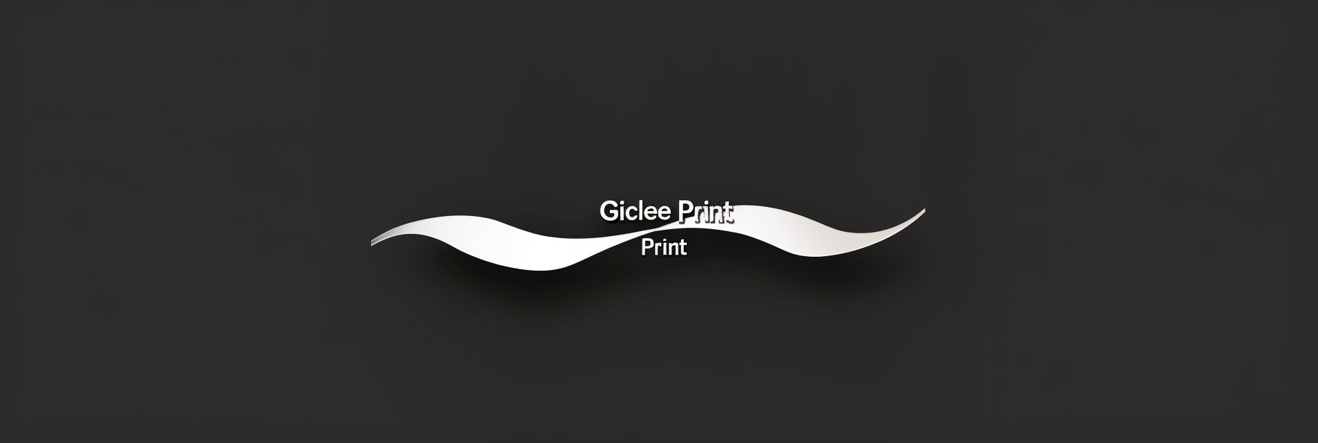 Giclee Print Logo on Black Background