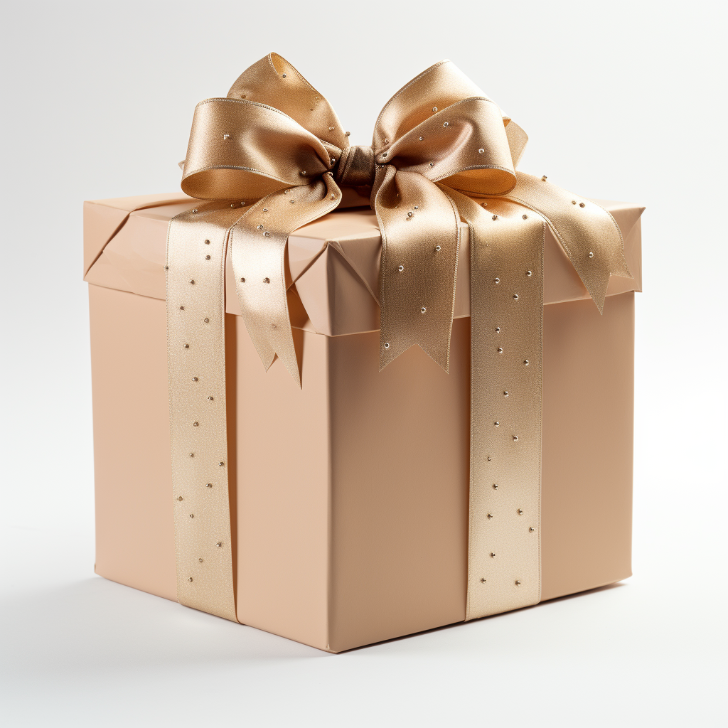 Gift box with ribbon