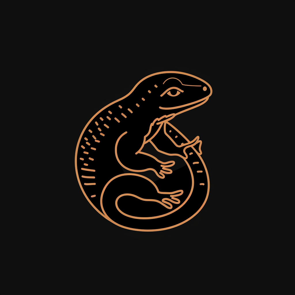 Minimal Gila Monster logo design