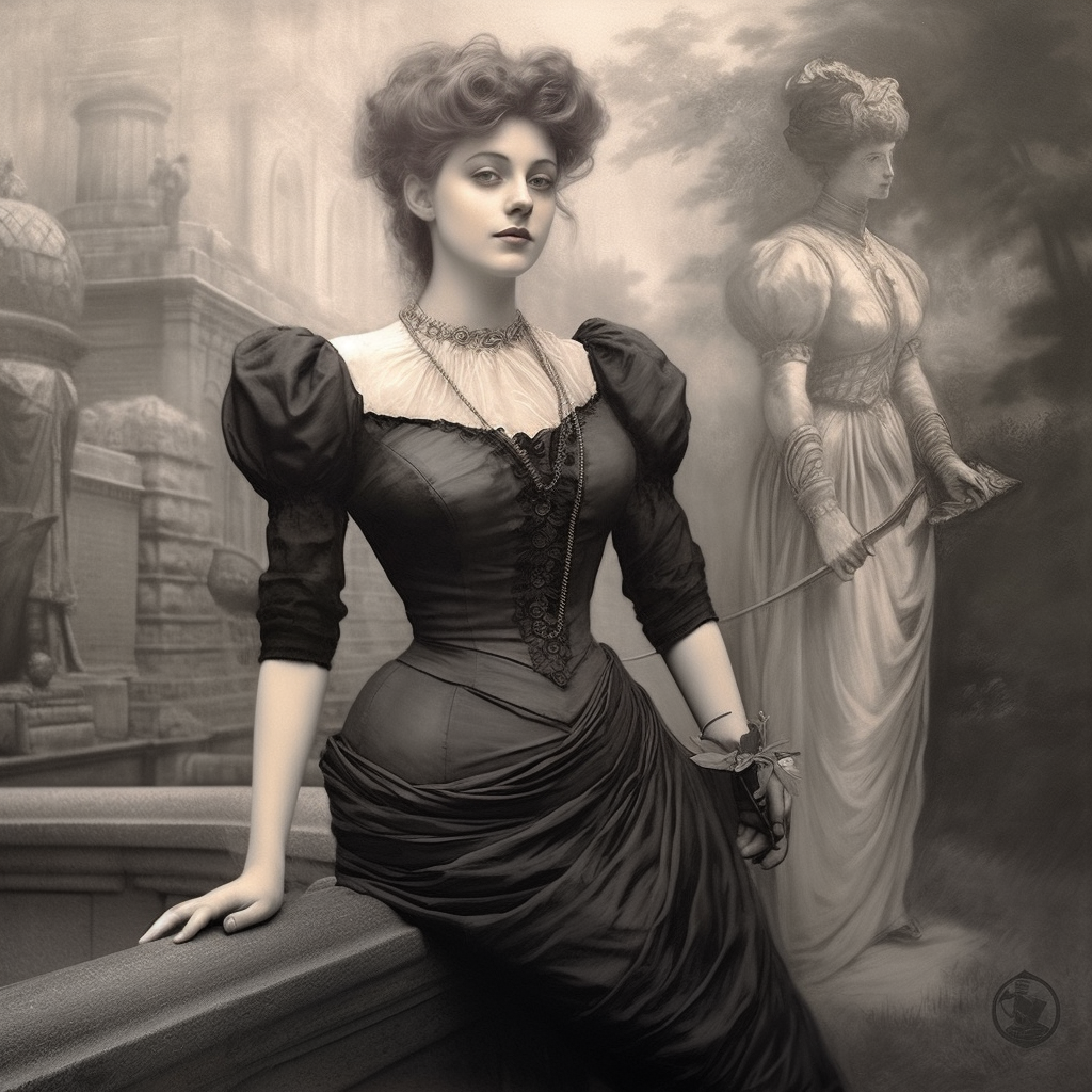 Elegant Gibson Girl from the Gilded Age