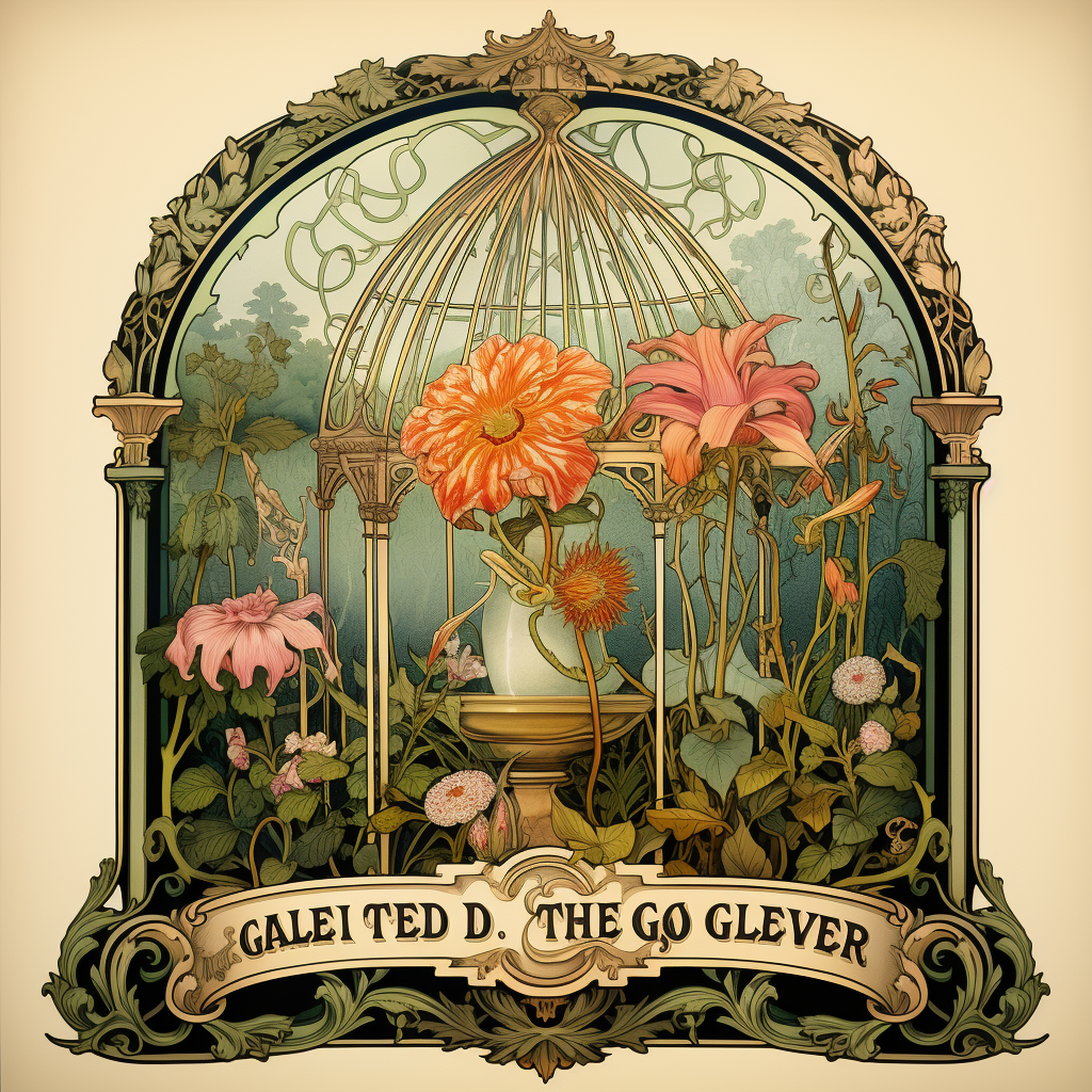 Art Nouveau terrarium in Gilded Garden