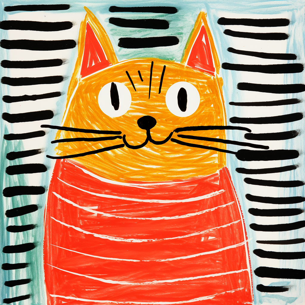 Ginger cat with white stripes