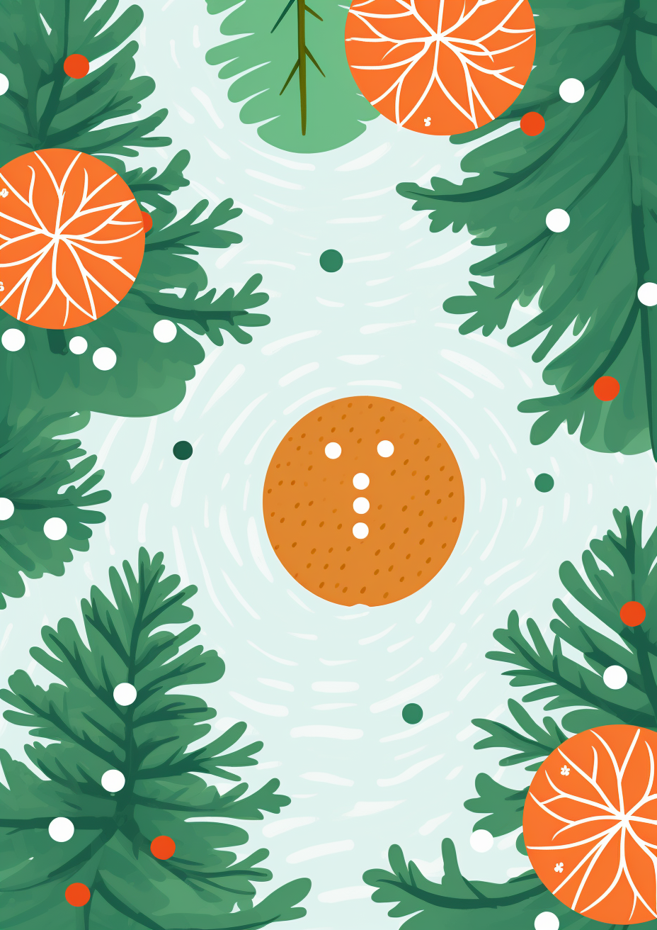 Ginger cookie holiday illustration with festive atmosphere