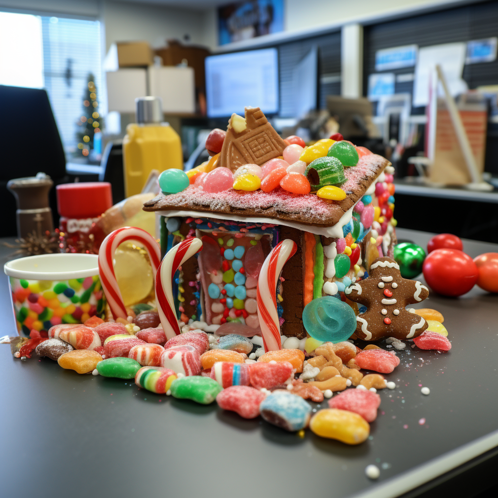 Gingerbread Christmas Candy Home