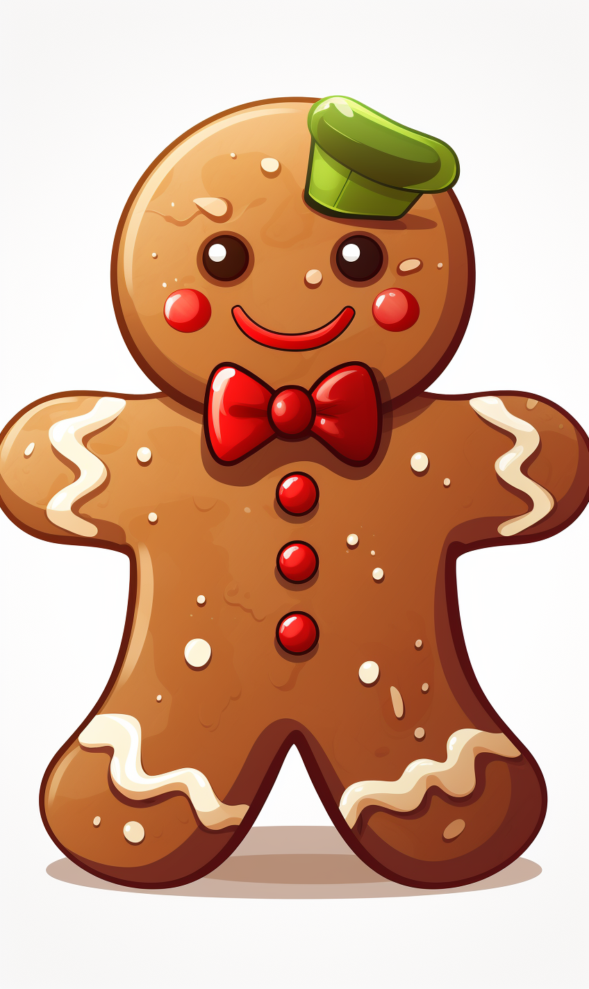 Cute gingerbread man cookie