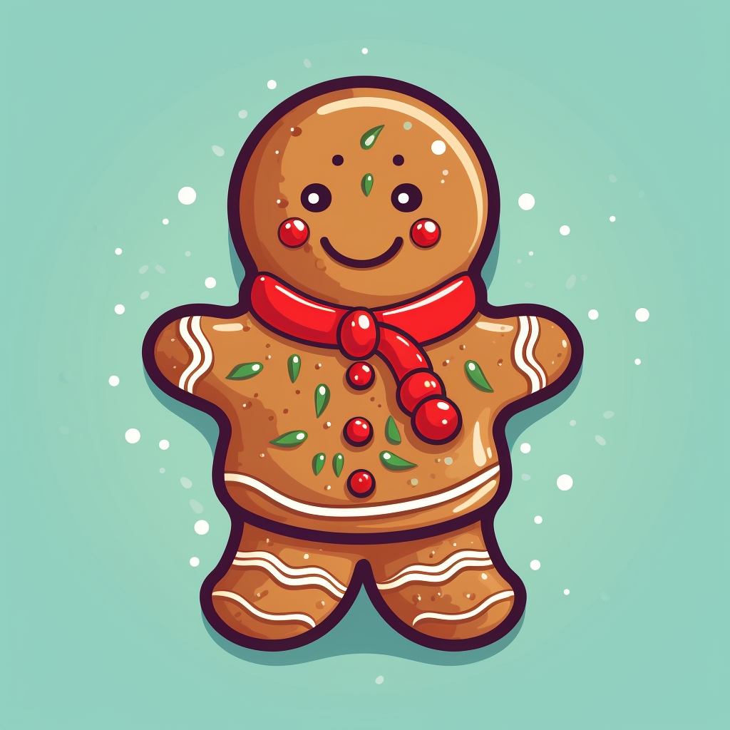 Gingerbreadman Cookie with Festive Vibes