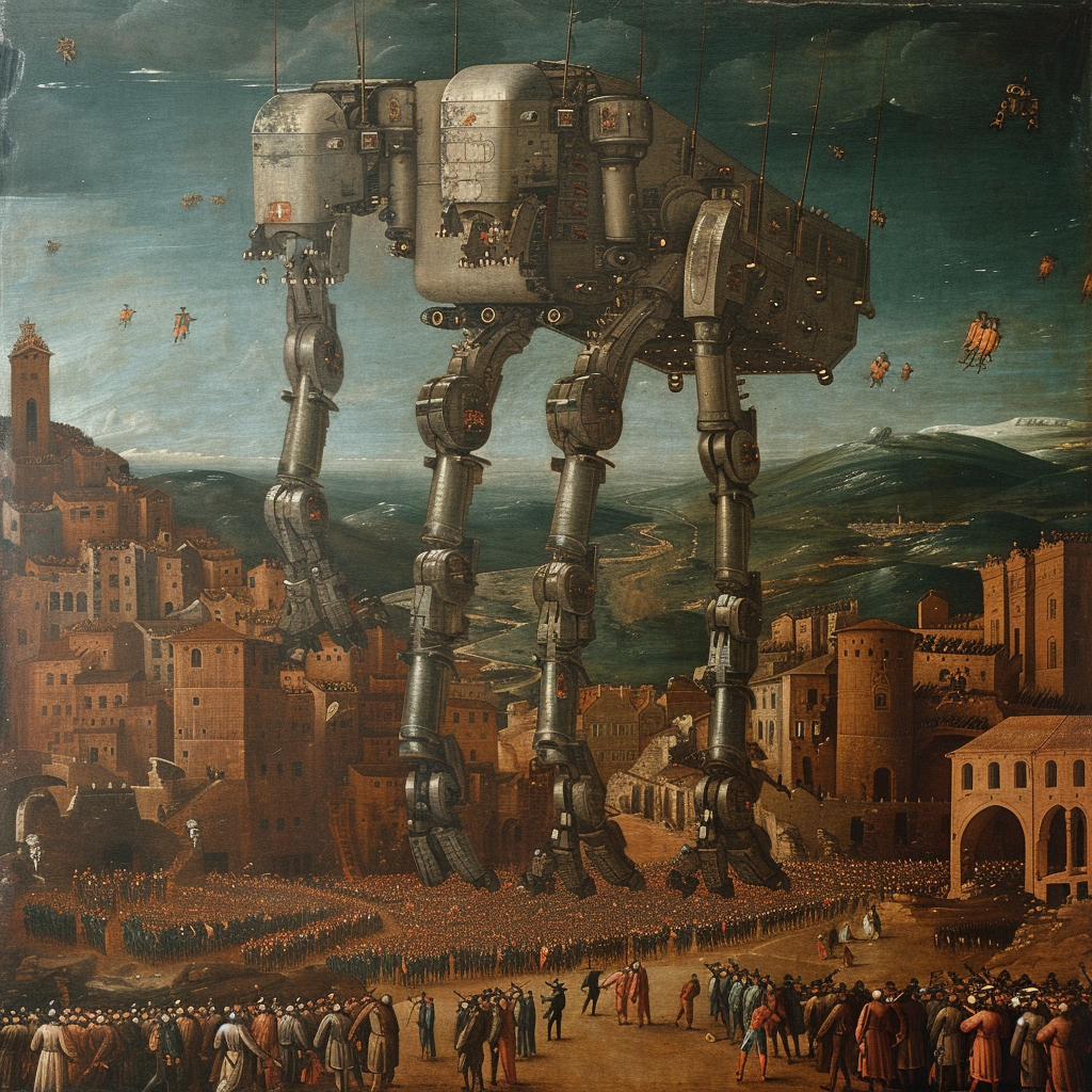 Giotto robot army painting