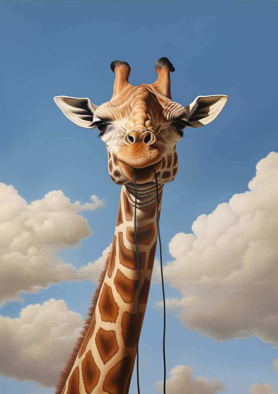 Giraffe's Neck with Cell Phone Antenna