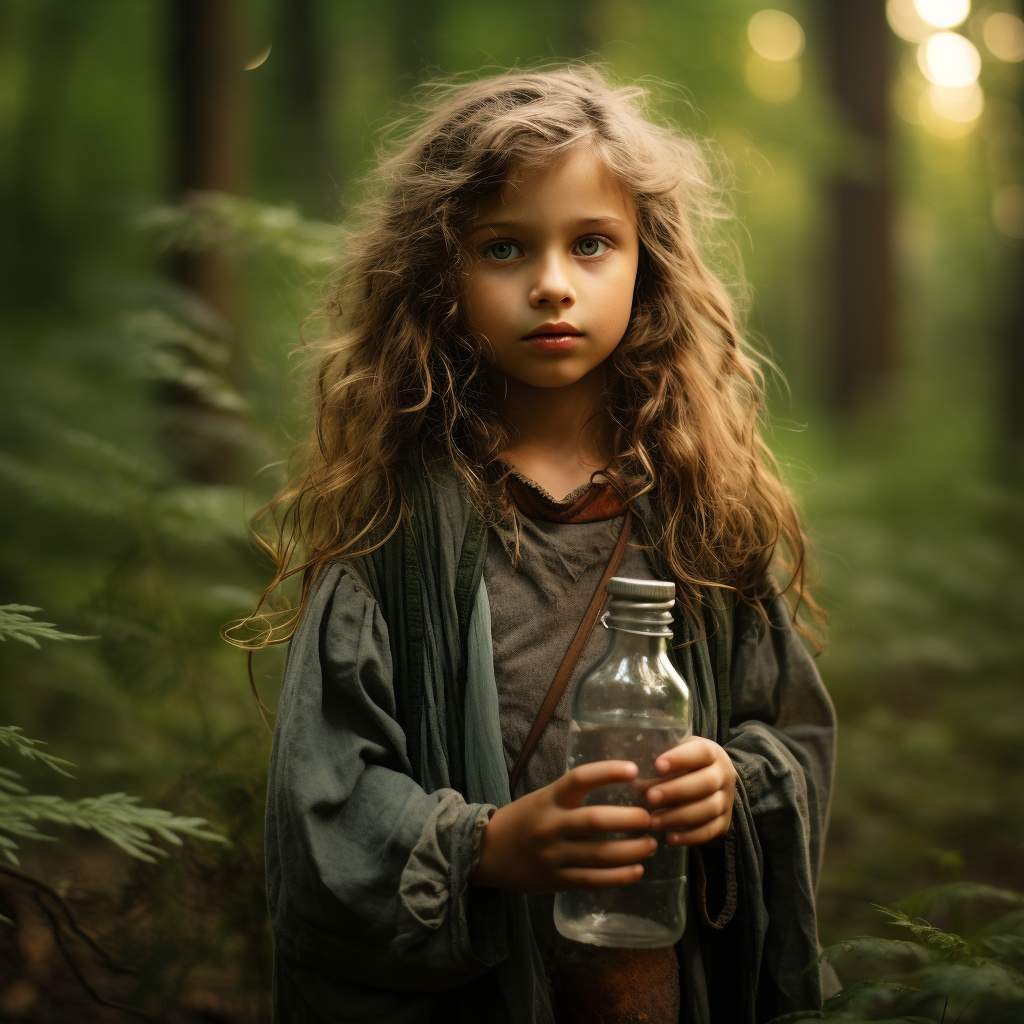 Girl Children Drinking Water